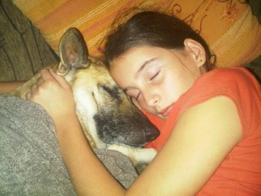 When my daughter's German Shepherd died, she found their new family dog at the SPCA. Kiera and my granddaughter, Emma are growing up together and have formed a strong bond.